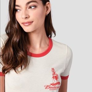 Junkfood Budweiser Ringer Tee